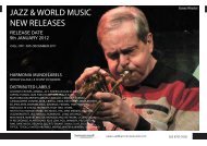 jazz & world music new releases - Harmonia Mundi UK Distribution