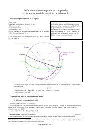 Définitions astronomiques pour comprendre la détermination ... - Free