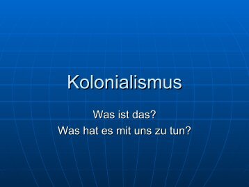 Präsentation Kolonialismus