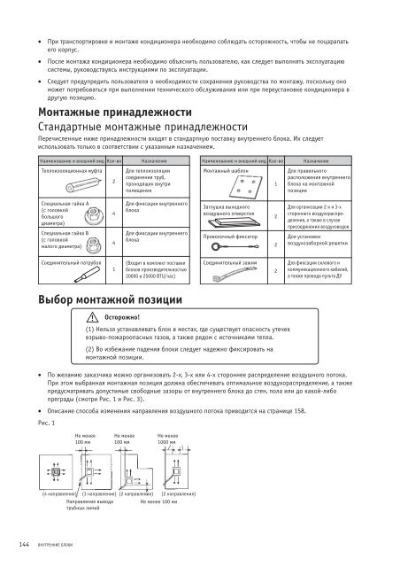 Руководство по подбору, установке и техническому ...