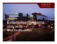 Enterprise Systems - Discussion - MISRC