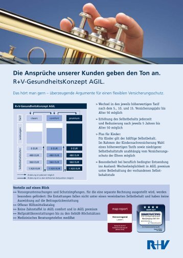 Die Ansprüche unserer Kunden geben den Ton an. R+V ...