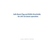 Safe Beam Flag and BLMs thresholds for LHC ion beam operation