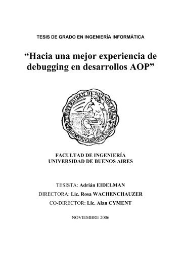 ?Hacia una mejor experiencia de debugging en desarrollos AOP?