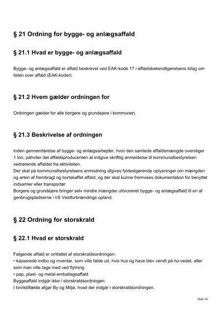 Regulativ for husholdningsaffald - Hillerød Forsyning