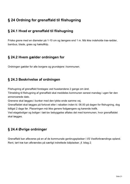 Regulativ for husholdningsaffald - Hillerød Forsyning