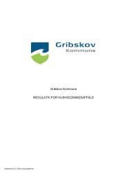 Gribskov Kommune REGULATIV FOR HUSHOLDNINGSAFFALD