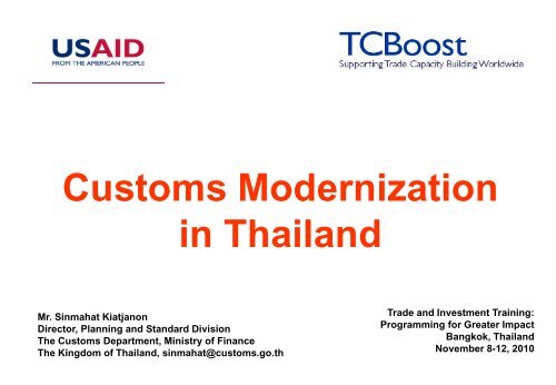 Customs Modernization In Thailand Pdf