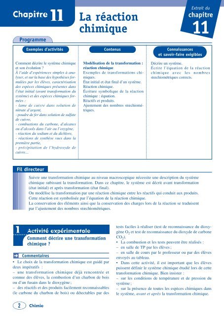 Physique Chimie 2de - Livre du Professeur - Editis