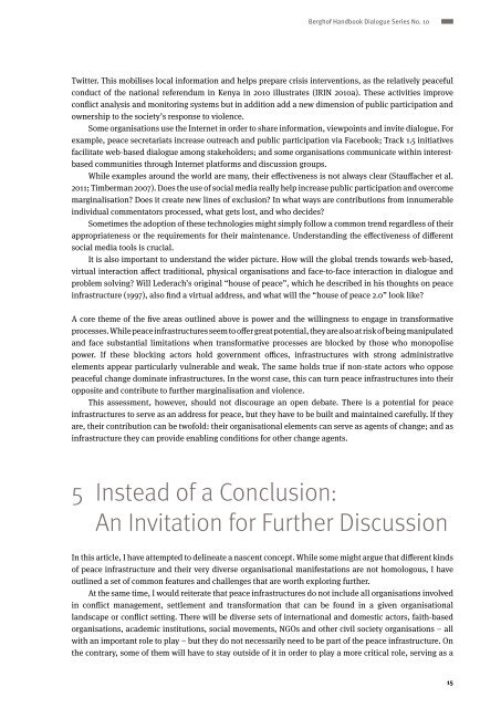 Giving Peace an Address? - Berghof Handbook for Conflict ...