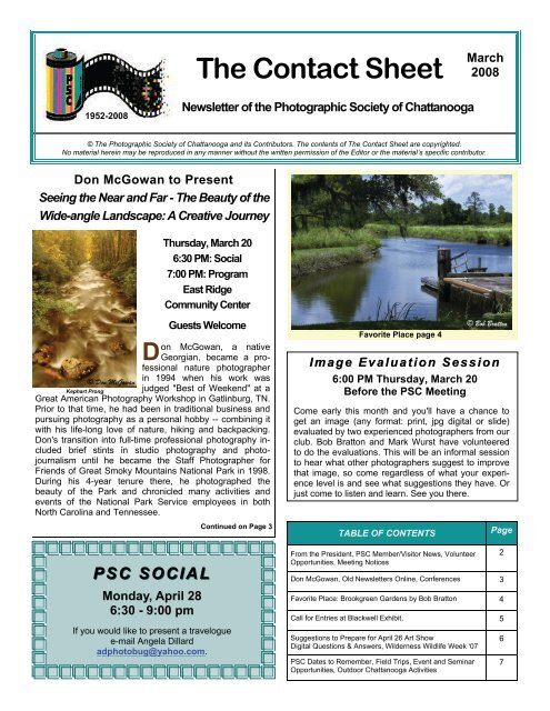 March 2008 - Photographic Society of Chattanooga