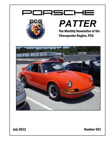 PATTER - Porsche Club Chesapeake Region PCA