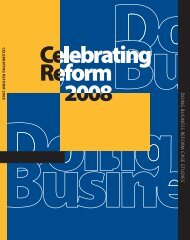 DOING BUSINESS REFORM CASE STUDIES - Economic Growth