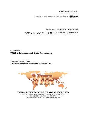 for VME64x 9U x 400 mm Format - CERN - PH-ESE group