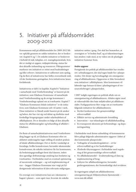 Affaldsplan 2009-2012, hovedplan - Gladsaxe Kommune