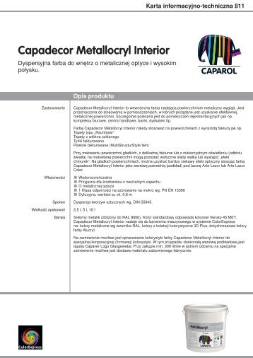 Capadecor Metallocryl Interior - Caparol