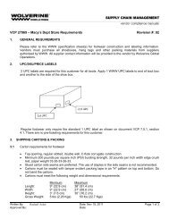 VCP 27969 – Macy's Dept Store Requirements Revision #: 02