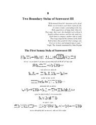8 Two Boundary Stelae of Senwosret III - Middle Egyptian Grammar ...