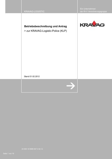 Betriebsbeschreibung und Antrag > zur KRAVAG-Logistic-Police ...