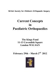 Current Concepts in Paediatric Orthopaedics - Bscos.com