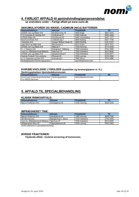 Affaldsplan 2009-2020 (endelig udg.) - Bilag - Struer kommune