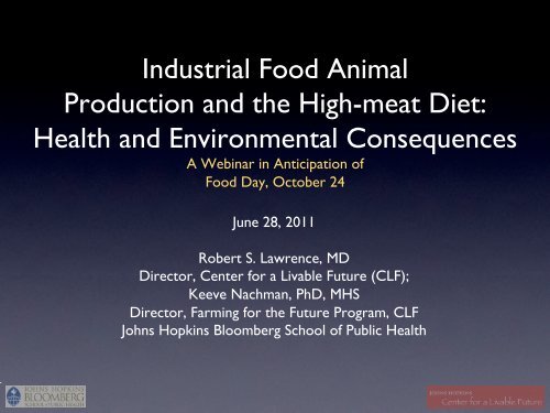 Industrial Food Animal Production and the High-meat ... - Food Day