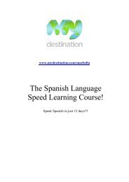 The Spanish Language Speed Learning Course! - Mydestination
