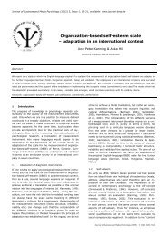 Organization-based self-esteem scale – adaptation - Journal of ...