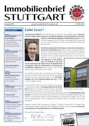 Immobilienbrief STUTTGART - Immobilienbewertung Stuttgart