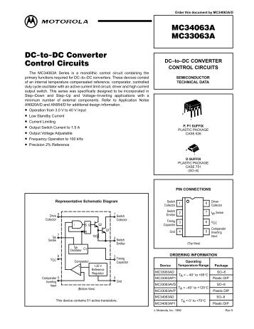 MC34063A MC33063A DC-to-DC Converter Control ... - Marucchi