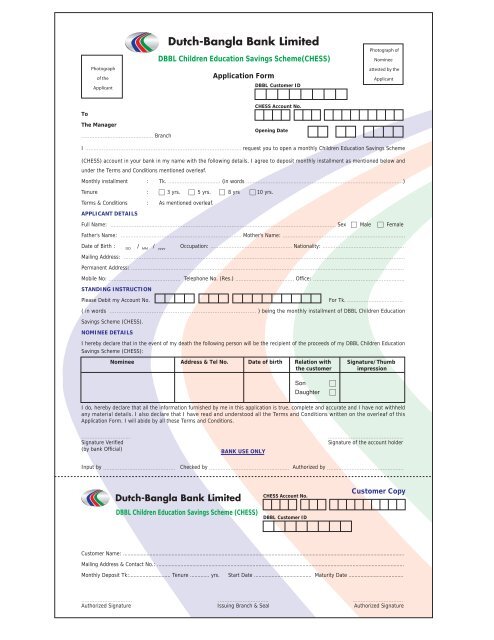 DBBL Children Education Savings Scheme(CHESS) - Dutch-Bangla ...