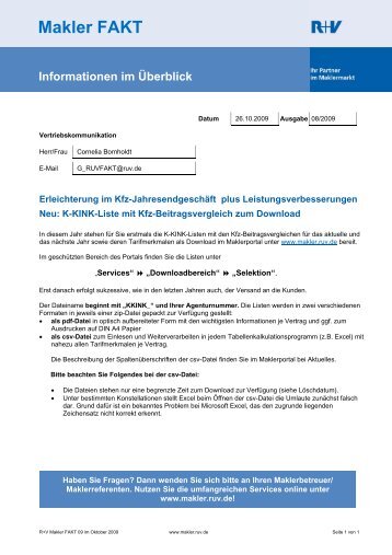 Makler FAKT 08:Kfz - Erleichterung im Jahresendgeschäft