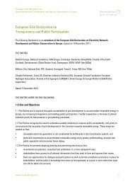 European Grid Declaration on Transparency and Public Participation