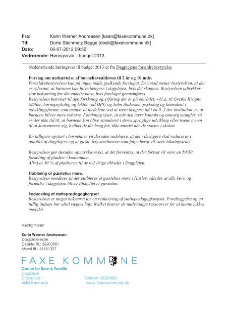 samlet - Faxe Kommune