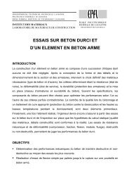 essais sur beton durci et d'un element - LMC