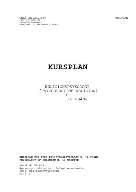 KURSPLAN