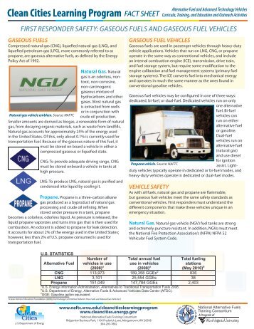 gaseous fuels and gaseous fuel vehicles