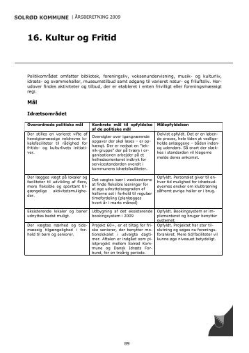 Politikområde 16. Kultur og fritid - Solrød Kommune