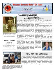 New Van For Veterans - Missouri Veterans Commission