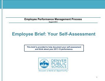 Employee Brief: Your Self-Assessment