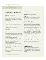 Job Market - tbi Trends in Bio/Pharmaceutical Industry