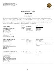 Real California Cheese Processor List