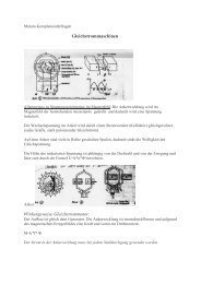 Gleichstrommaschinen Wirkungsweise Gleichstrommotor: