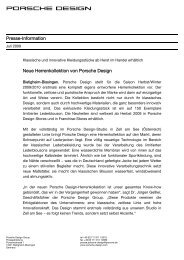 Pressemitteilung - Porsche Design