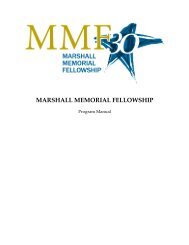 marshall memorial fellowship - German Marshall Fund of the United ...