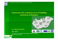 Laboratory fire resistance tests of building structures in Hungary