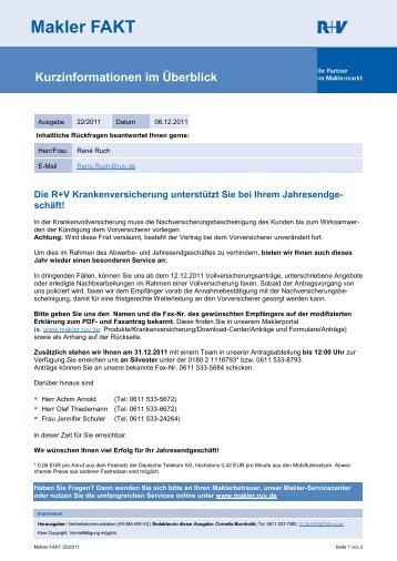 Makler FAKT 22 - R+V Versicherung