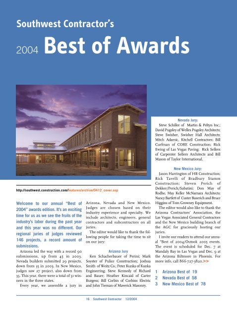 2004 Best of Awards - ENR Southwest | McGraw-Hill Construction