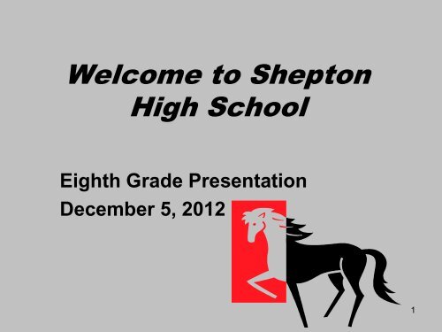 Welcome to Shepton High School - Amazon Web Services