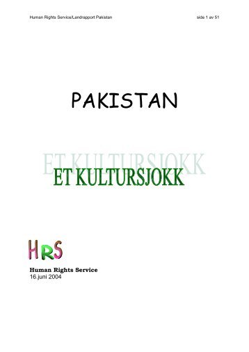 pakistan_landrapport - Human Rights Service